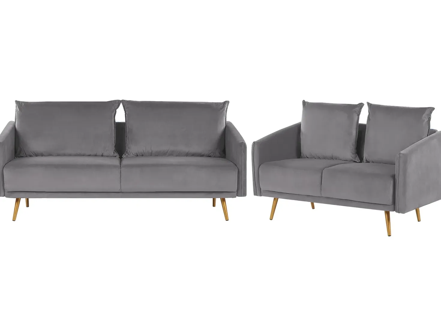 Sofasæt 5 personers MAURA Velour Grå