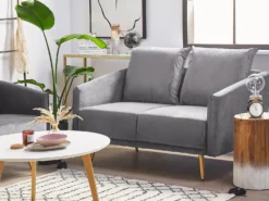 Sofasæt 5 personers MAURA Velour Grå