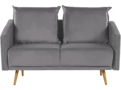 Sofasæt 5 personers MAURA Velour Grå