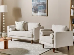 Sofasæt 3 personers NURMO Lys Beige