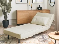 Sofasæt 3 personers VESTFOLD Boucle Cremehvid