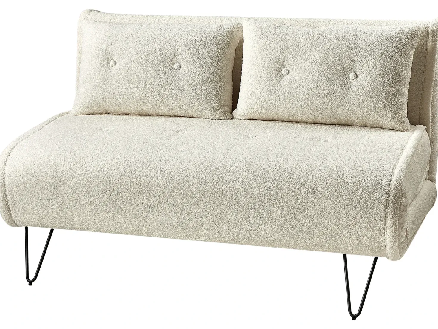 Sofasæt 3 personers VESTFOLD Boucle Cremehvid