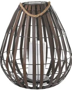 Solcelledrevet lanterne LUFUPA 61 cm Mørkebrun