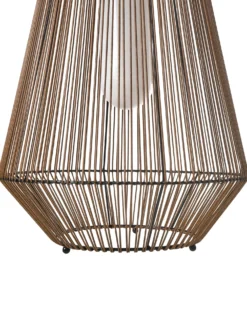 Solcelledrevet lanterne LUSWISHI 68 cm Naturlig