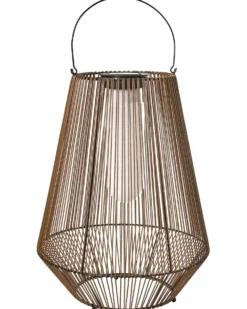 Solcelledrevet lanterne LUSWISHI 68 cm Naturlig