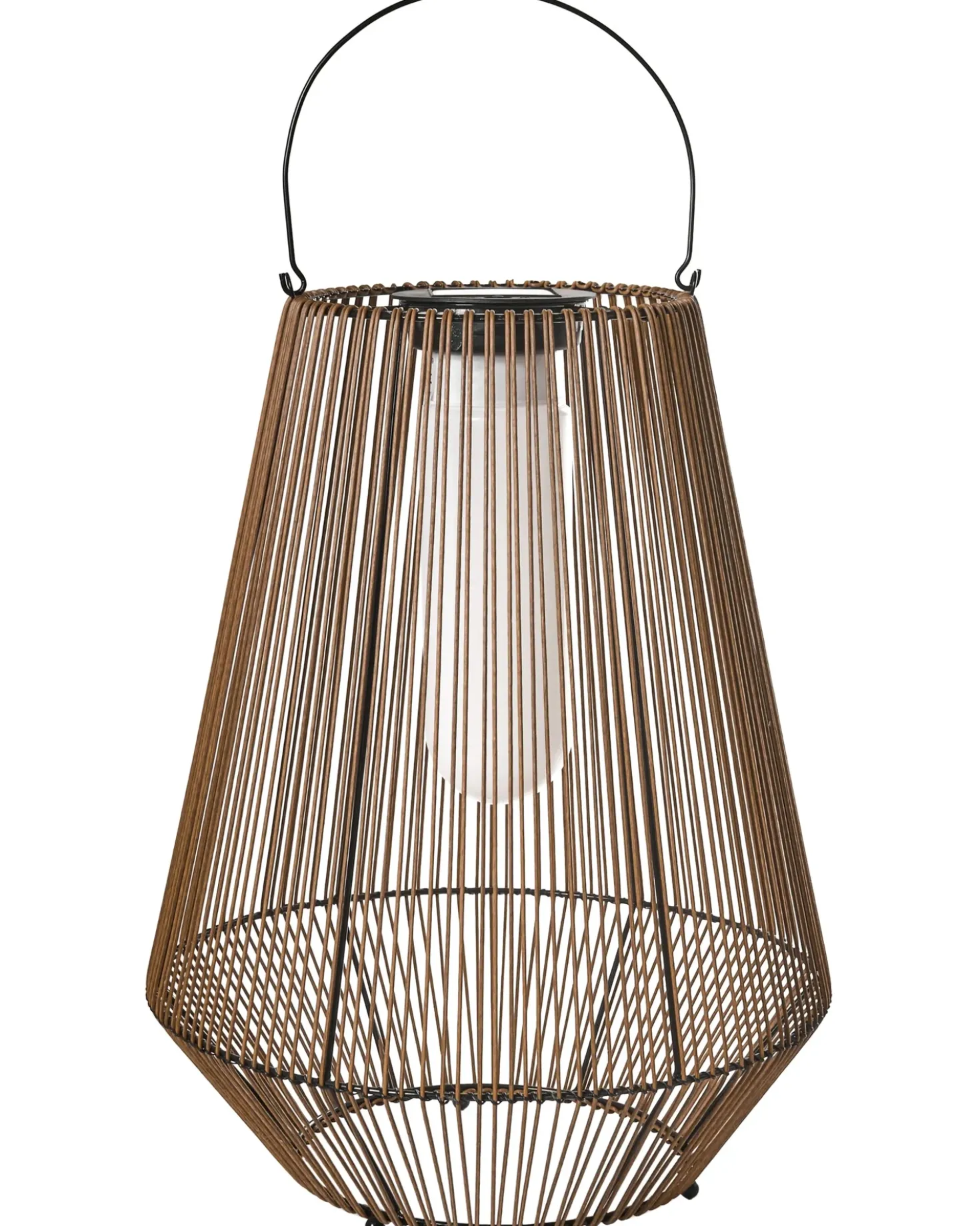 Solcelledrevet lanterne LUSWISHI 68 cm Naturlig