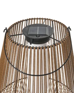 Solcelledrevet lanterne LUSWISHI 68 cm Naturlig