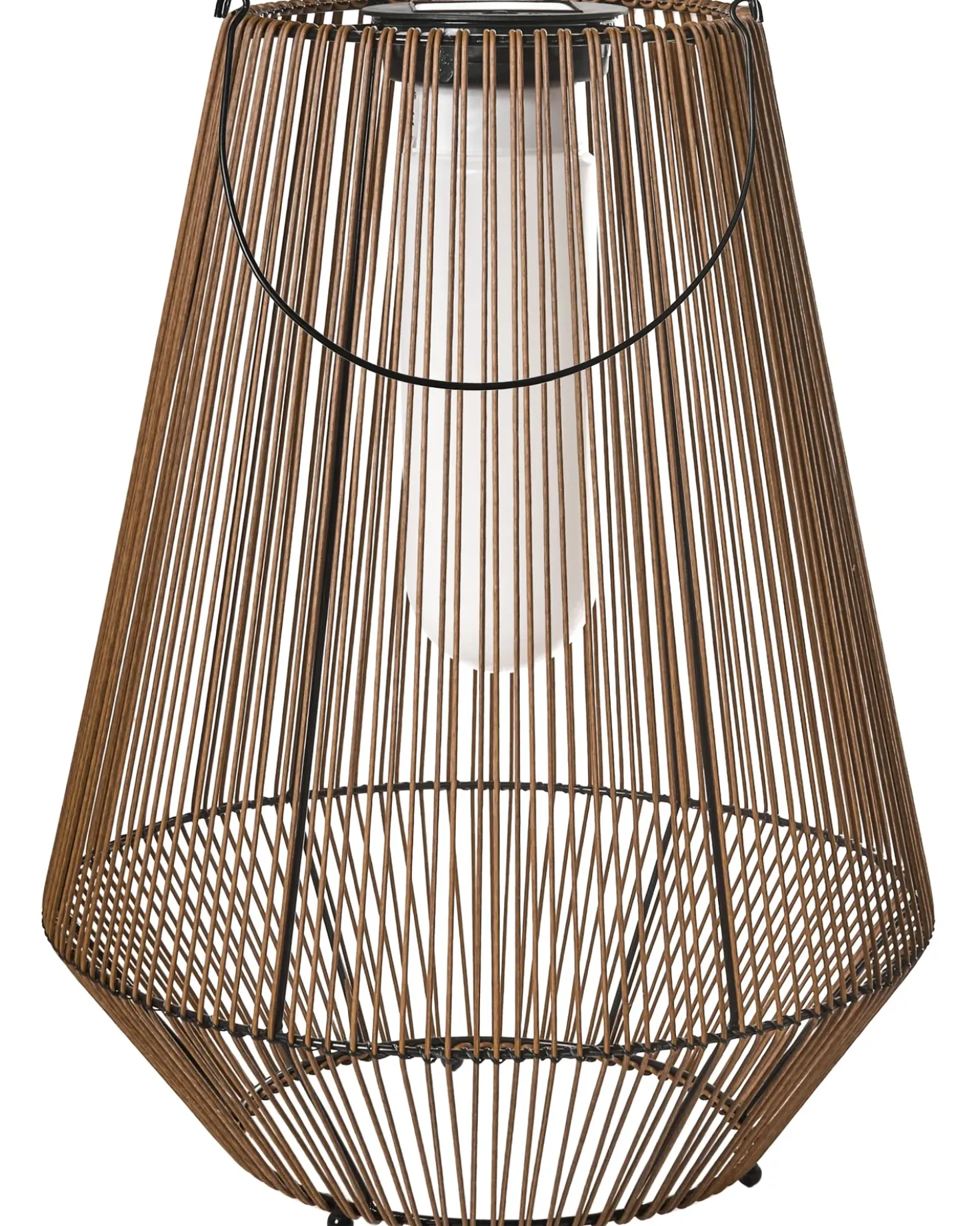 Solcelledrevet lanterne LUSWISHI 68 cm Naturlig