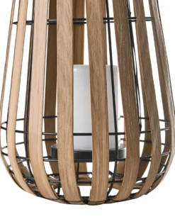 Solcelledrevet lanterne MATETSI 58 cm Lysebrun