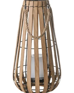 Solcelledrevet lanterne MATETSI 58 cm Lysebrun