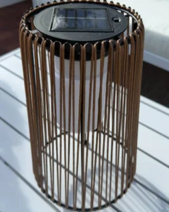 Solcelledrevet lanterne SEMLIKI 35 cm Naturlig
