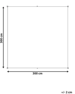 Solsejl LUKKA 300 cm 300 cm Grå