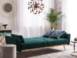 Sovesofa 3 personers EINA Velour Smaragdgrøn