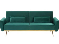 Sovesofa 3 personers EINA Velour Smaragdgrøn