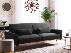 Sovesofa 3 personers EINA Velour Sort