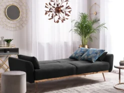 Sovesofa 3 personers EINA Velour Sort