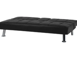 Sovesofa 3 personers ROXEN Kunstlæder Sort