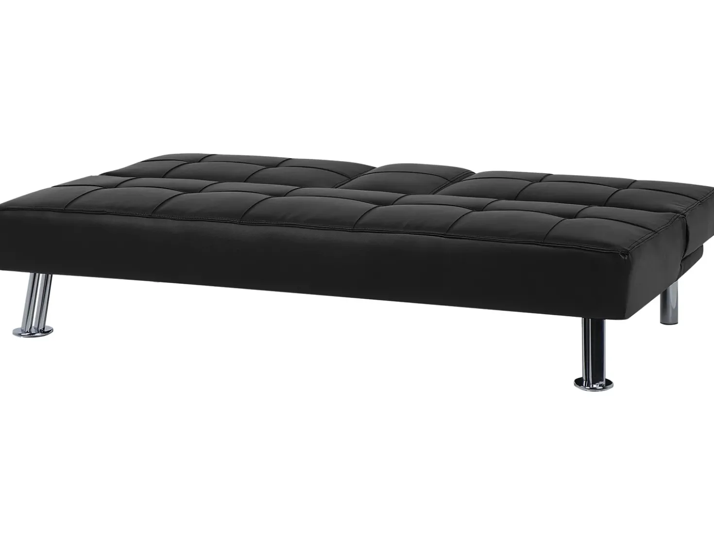Sovesofa 3 personers ROXEN Kunstlæder Sort
