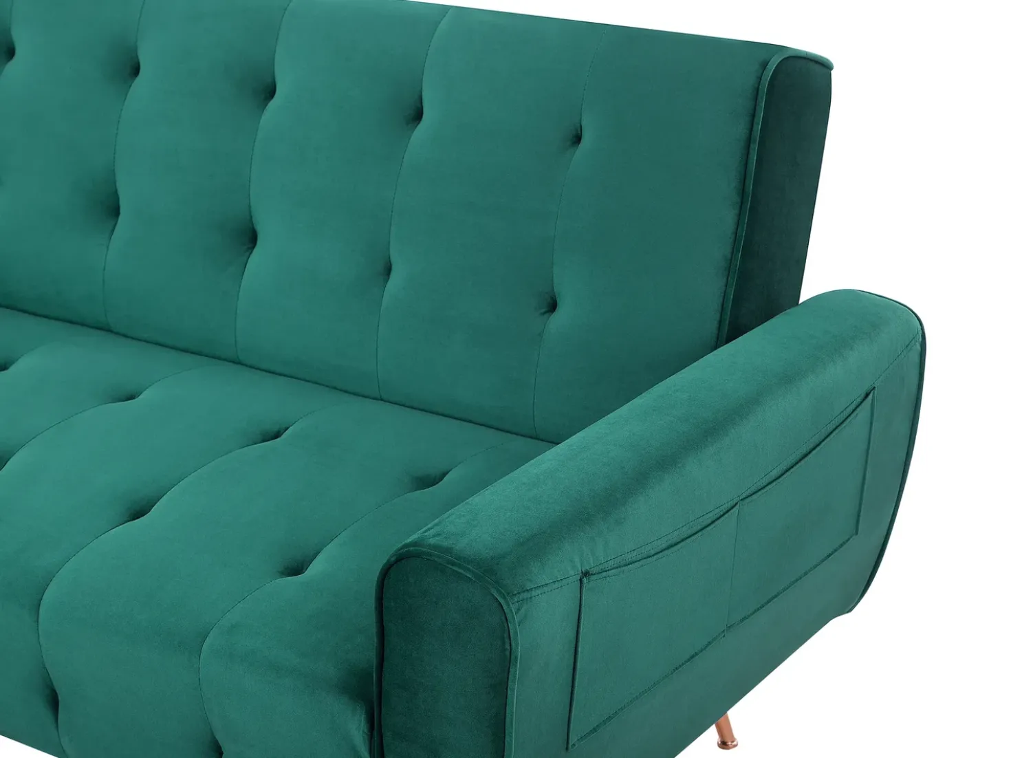 Sovesofa 3 personers SELNES Velour Smaragdgrøn