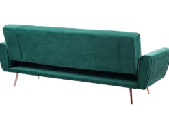 Sovesofa 3 personers SELNES Velour Smaragdgrøn
