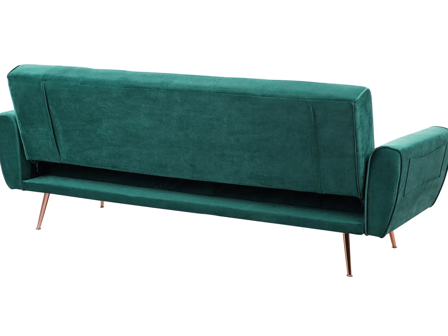 Sovesofa 3 personers SELNES Velour Smaragdgrøn