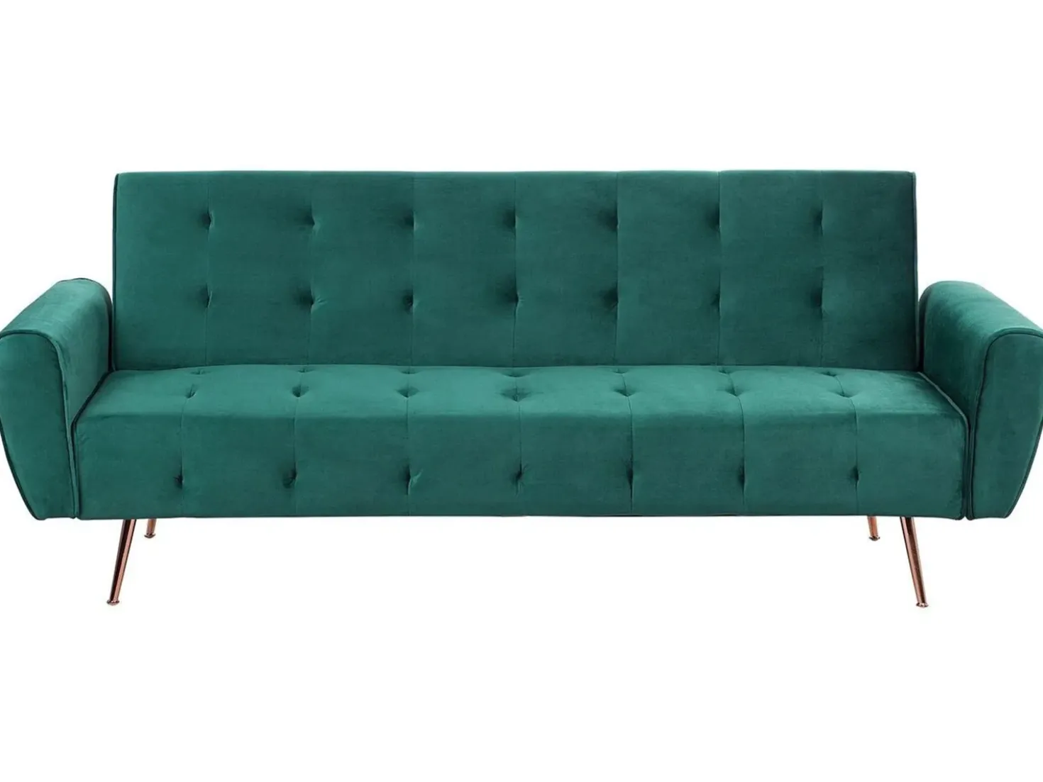 Sovesofa 3 personers SELNES Velour Smaragdgrøn