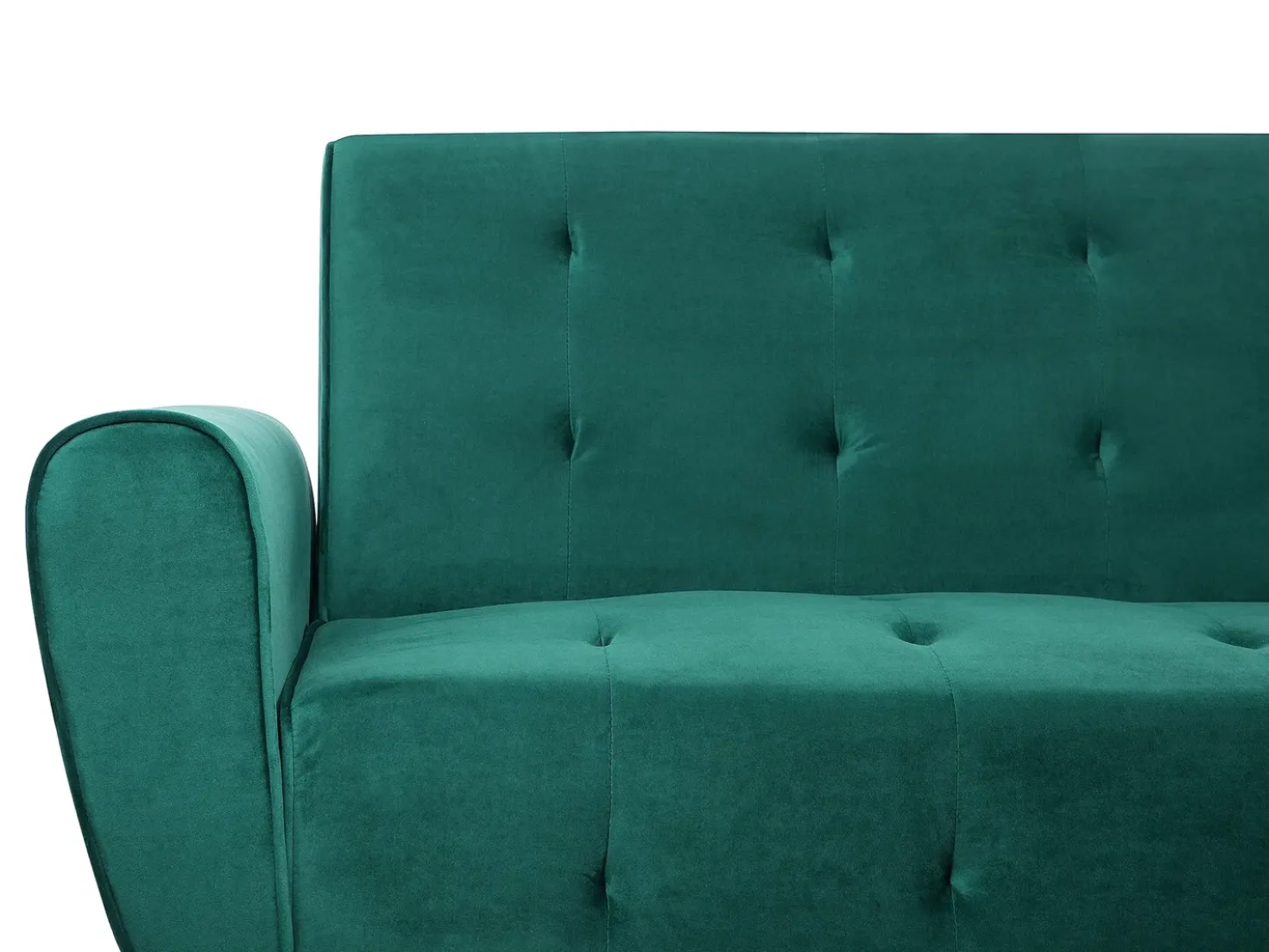 Sovesofa 3 personers SELNES Velour Smaragdgrøn