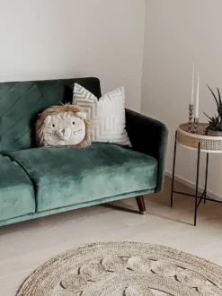Sovesofa 3 personers SENJA Velour Smaragdgrøn