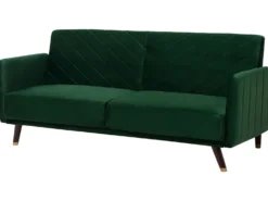 Sovesofa 3 personers SENJA Velour Smaragdgrøn