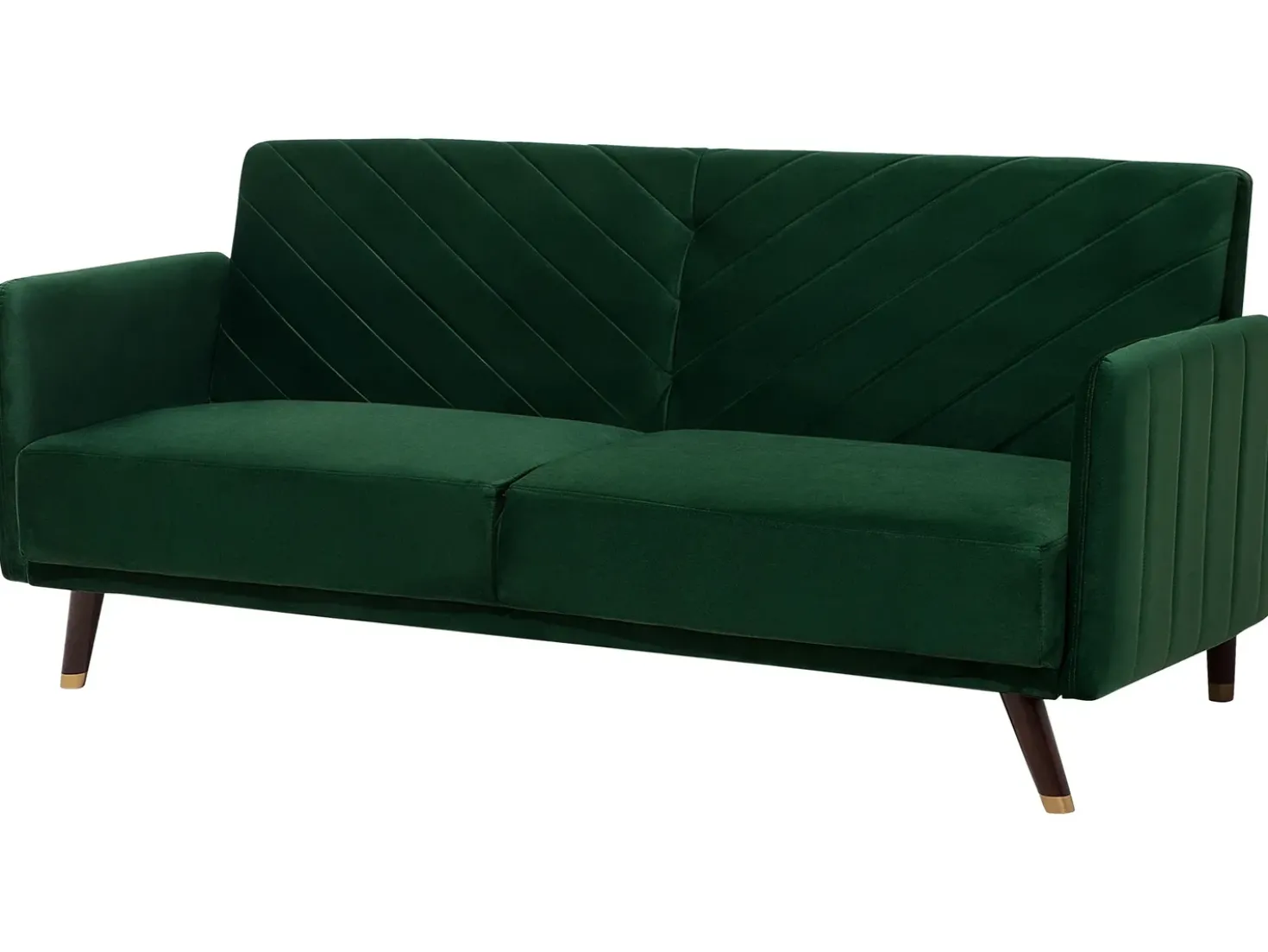 Sovesofa 3 personers SENJA Velour Smaragdgrøn