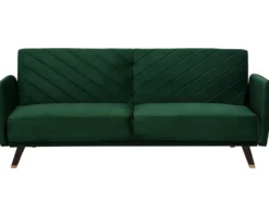 Sovesofa 3 personers SENJA Velour Smaragdgrøn