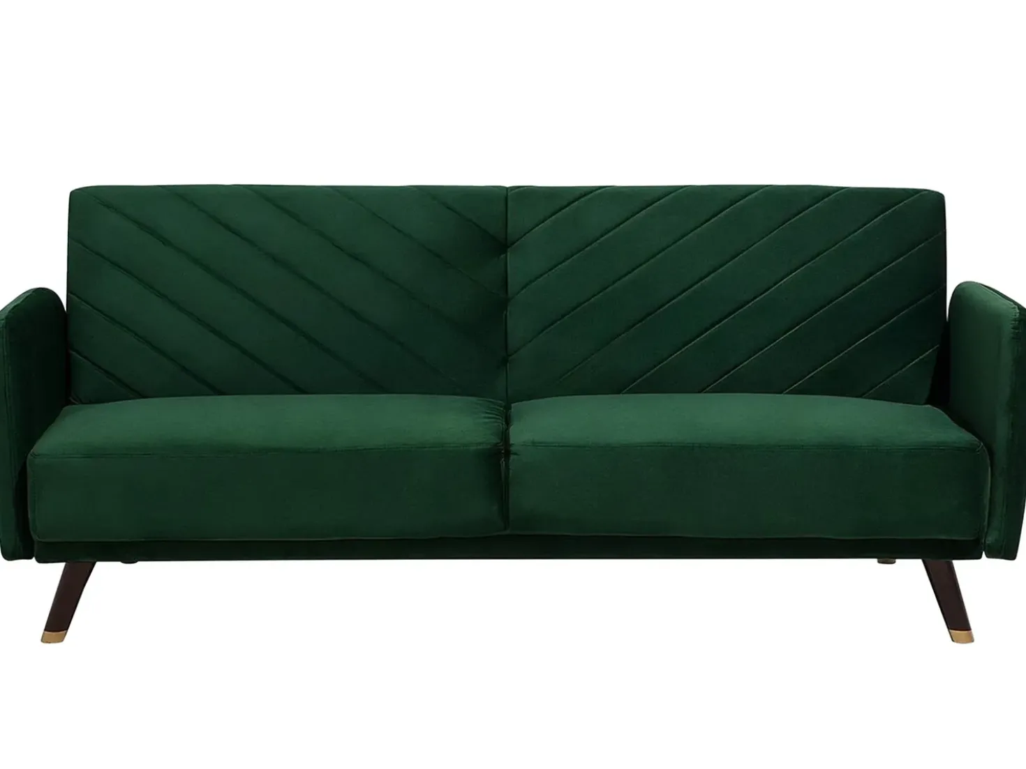 Sovesofa 3 personers SENJA Velour Smaragdgrøn