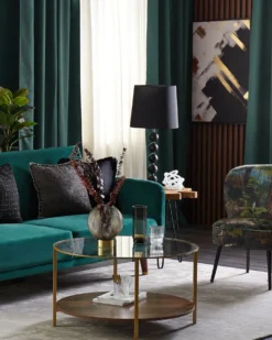 Sovesofa 3 personers SENJA Velour Smaragdgrøn