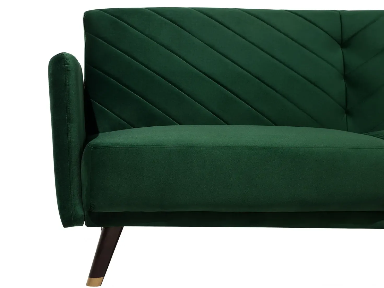 Sovesofa 3 personers SENJA Velour Smaragdgrøn