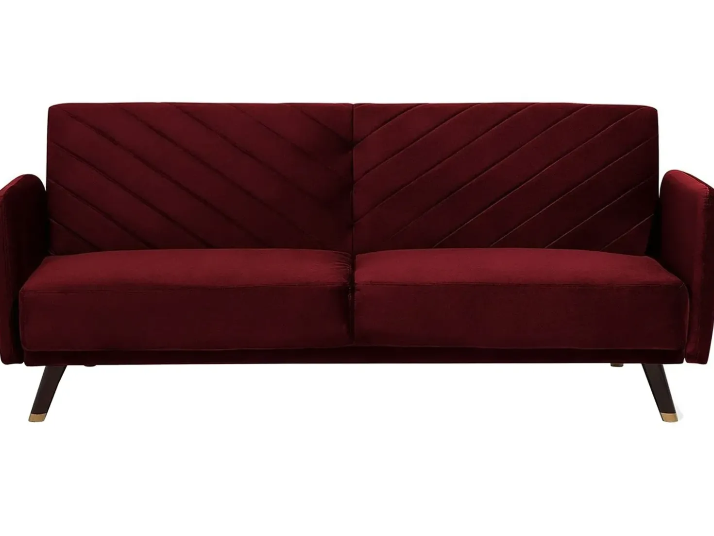 Sovesofa 3 personers SENJA Velour Mørkerød