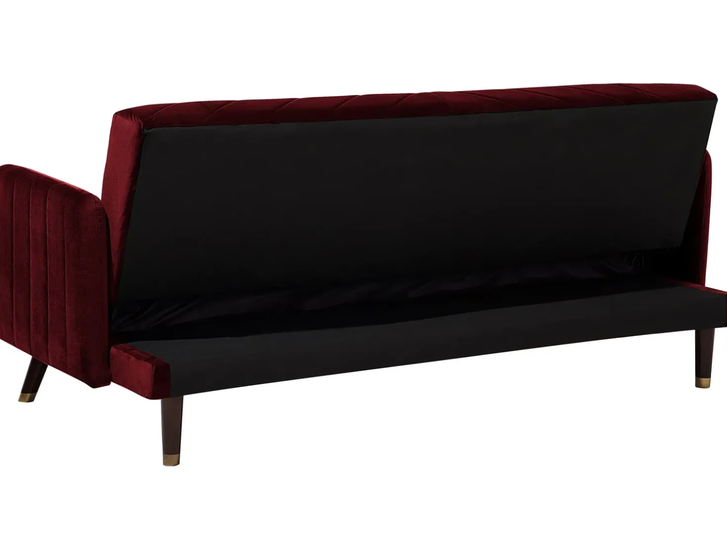 Sovesofa 3 personers SENJA Velour Mørkerød