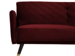 Sovesofa 3 personers SENJA Velour Mørkerød