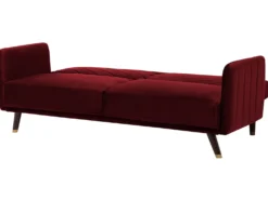 Sovesofa 3 personers SENJA Velour Mørkerød
