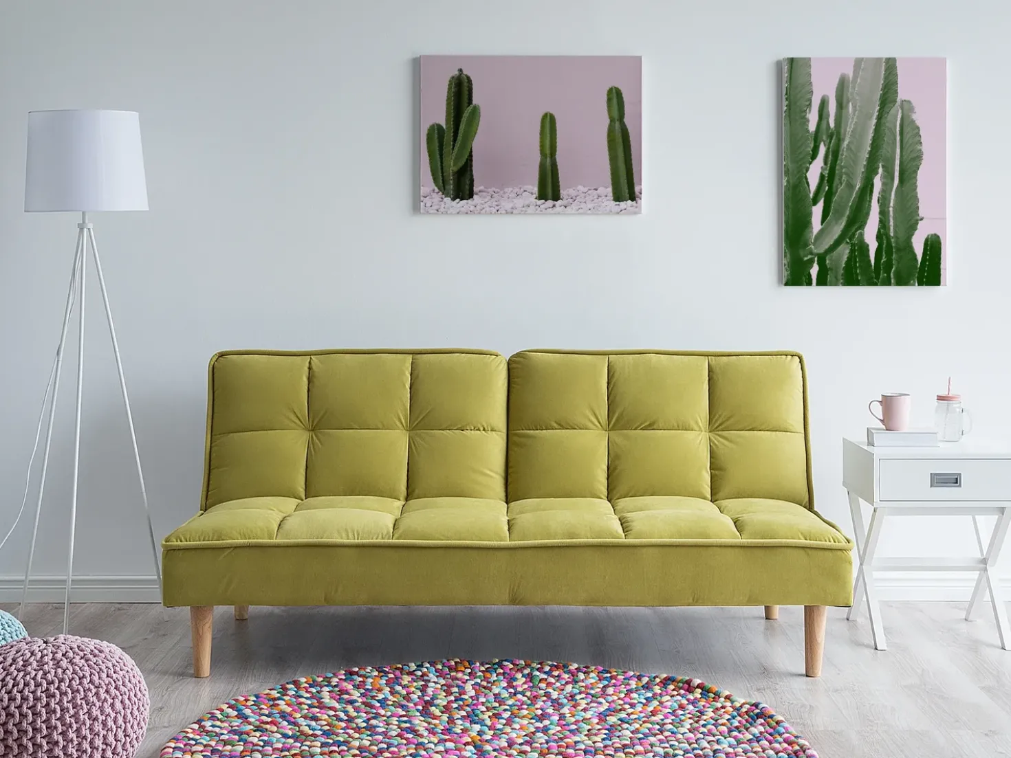 Sovesofa 3 personers SILJAN Olivengrøn