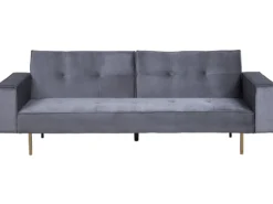 Sovesofa 3 personers VISNES Velour Grå