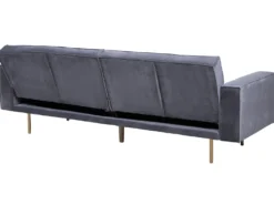 Sovesofa 3 personers VISNES Velour Grå