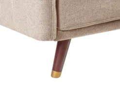 Sovesofa 3 personers SENJA Kunstlinned Lysebrun