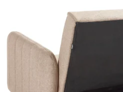 Sovesofa 3 personers SENJA Kunstlinned Lysebrun