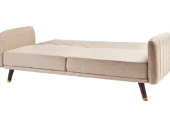 Sovesofa 3 personers SENJA Kunstlinned Lysebrun