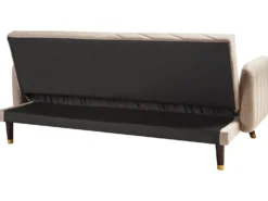 Sovesofa 3 personers SENJA Kunstlinned Lysebrun