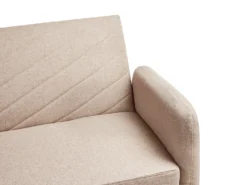 Sovesofa 3 personers SENJA Kunstlinned Lysebrun