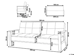 Sovesofa 3 personers TJORN Beige