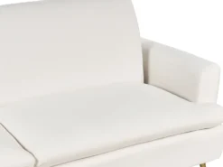 Sovesofa 3 personers VETTRE Velour Cremehvid