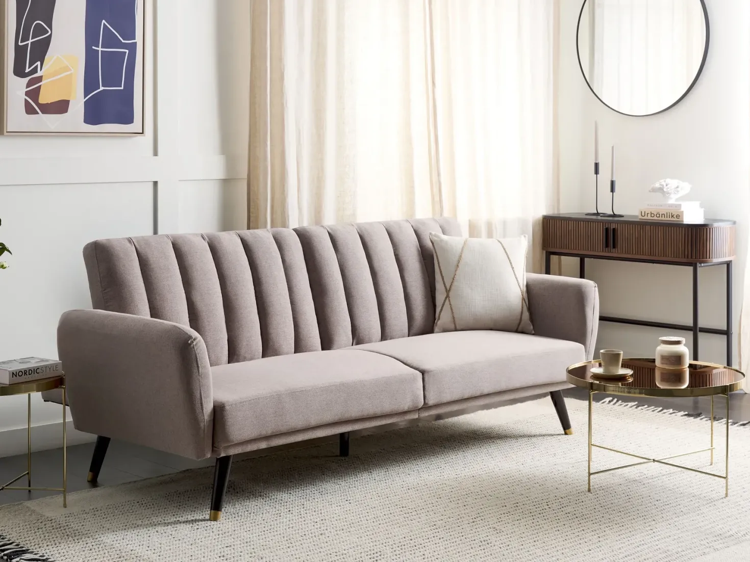 Sovesofa 3 personers VIMMERBY Lysebrun