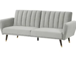 Sovesofa 3 personers VIMMERBY Velour Lysegrå